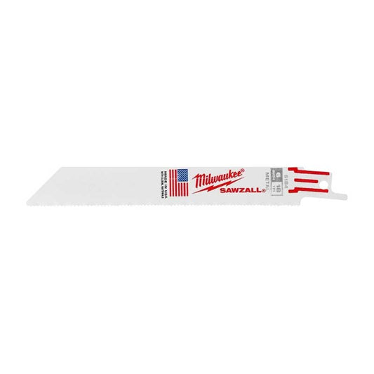Blade Milwaukee Sawzall Reciprocating Saw Blade 6" 18 TPI