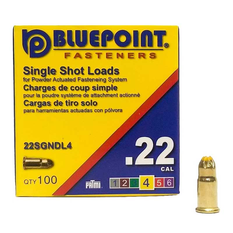 Fastners Blue Point Single Shot .22 Caliber #4 100/Box