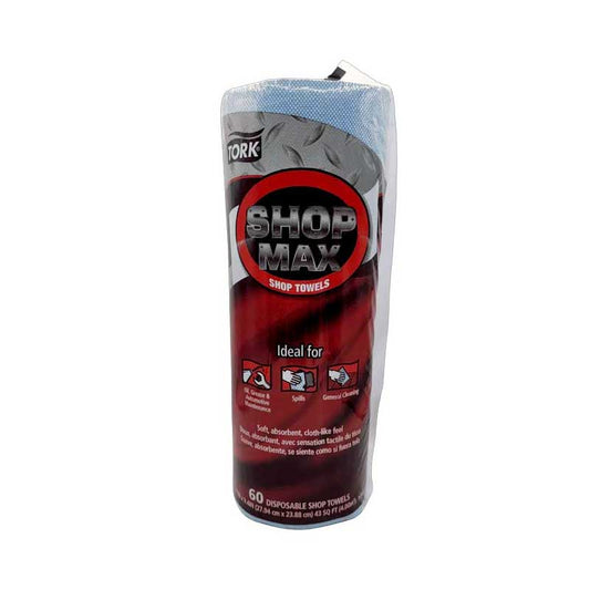 Toalla de papel resistente Tork Shop Max para taller, color azul