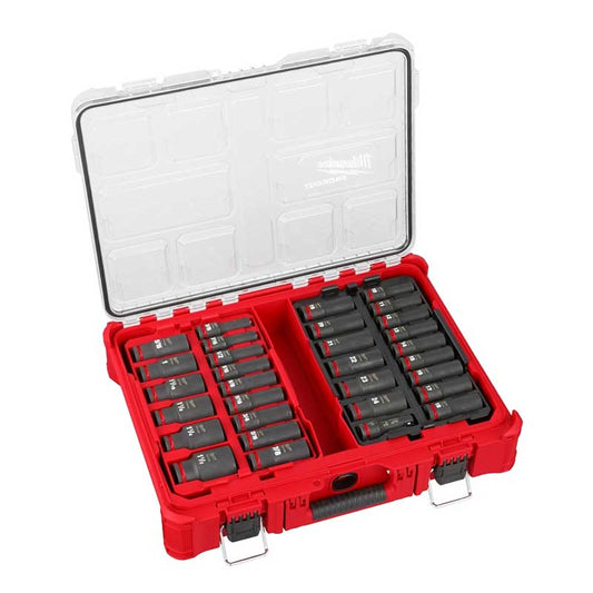 Milwaukee SHOCKWAVE Impact Duty Series 49-66-6806 Socket Set, Chrome Molybdenum Steel, 31-Pieces
