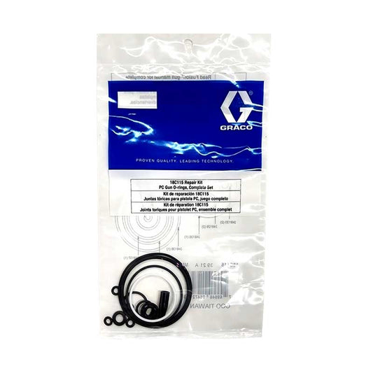 Fusion PC Gun Complete O-ring Kit Graco 18C115