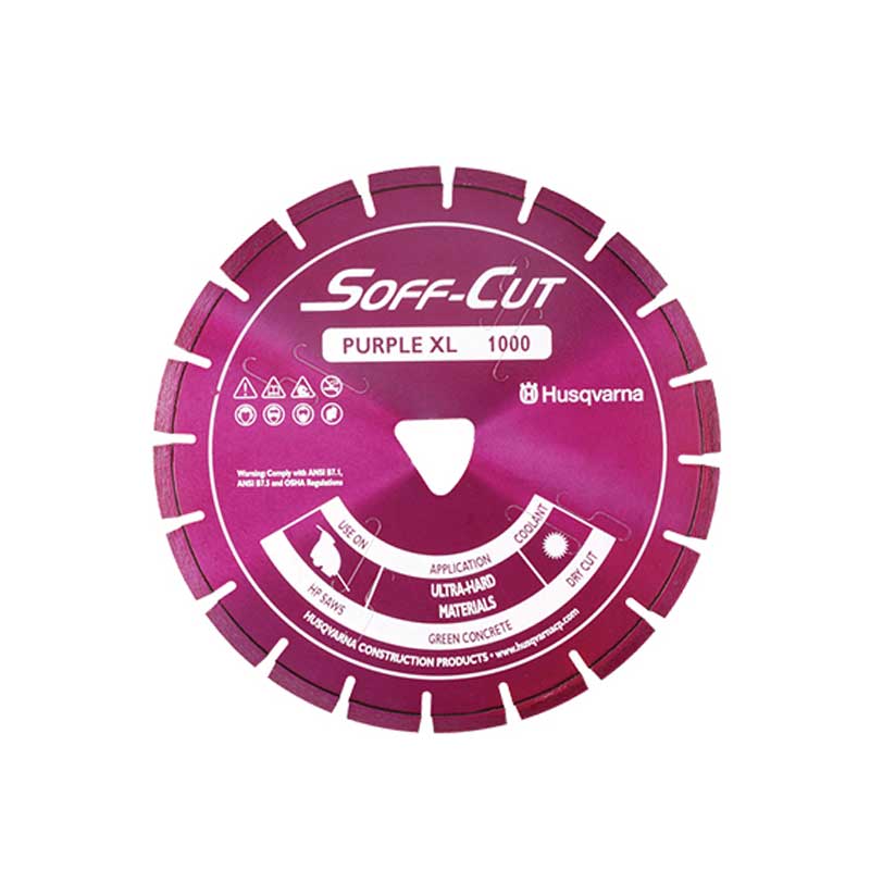 Cuchilla Husqvarna Soff-Cut Purple con placa protectora de 6 1/2" FLX 6.5-1000