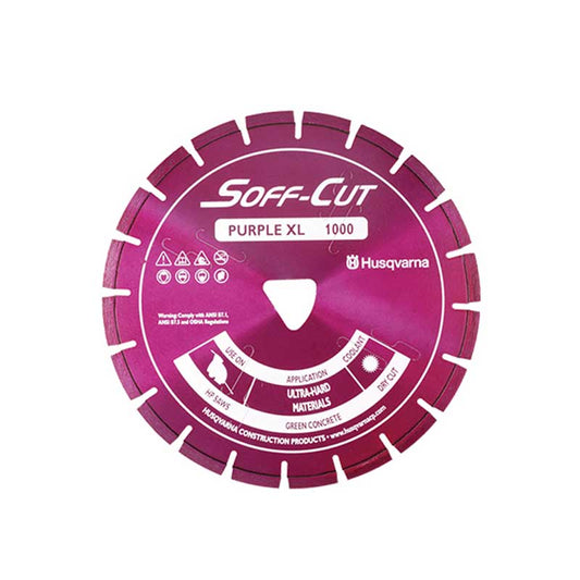 Cuchilla Husqvarna Soff-Cut Purple con placa protectora de 6 1/2" FLX 6.5-1000