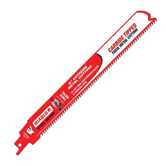 Blade Saw Diablo 9" 8TPI Steel Demon Carbide Teeth Reciprocating Saw Blade for Thick Metal