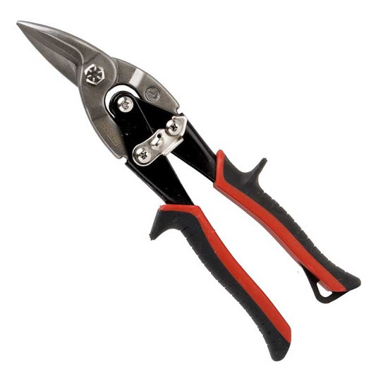 Tijeras de aviación Vulcan Red, corte izquierdo, 10 1/8"