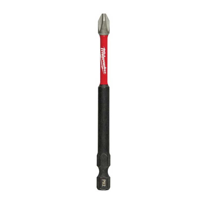 Milwaukee SHOCKWAVE 48-32-4562 Power Bit, #2 Drive, Phillips Drive, 1/4 in Shank, Hex Shank, 3-1/2 in L