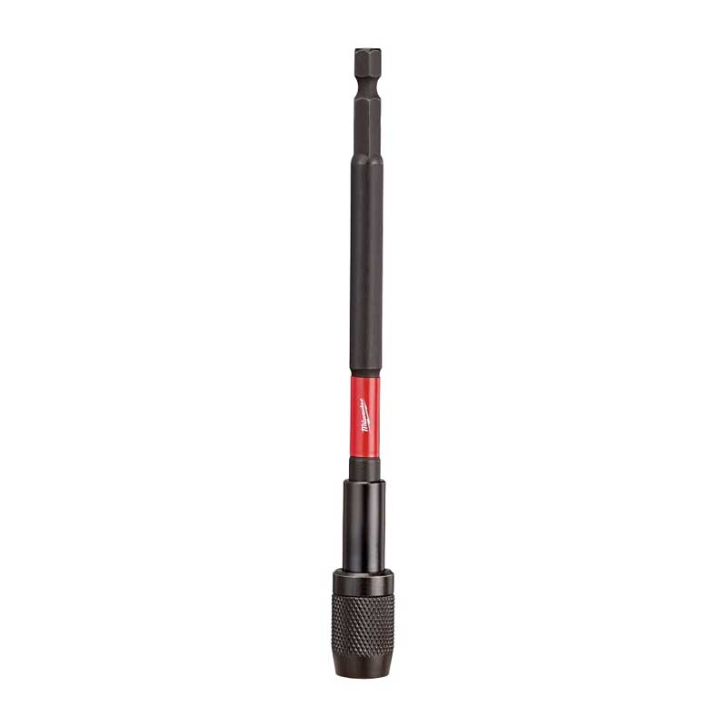 Milwaukee SHOCKWAVE 48-32-4532 Bit Holder, 6 in L, 1/4 in Drive, Hex Drive, 1/4 in Shank, Hex Shank, Steel