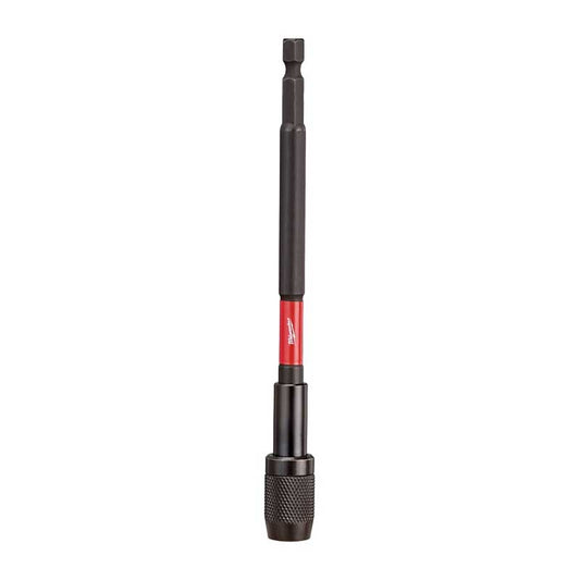 Milwaukee SHOCKWAVE 48-32-4532 Bit Holder, 6 in L, 1/4 in Drive, Hex Drive, 1/4 in Shank, Hex Shank, Steel