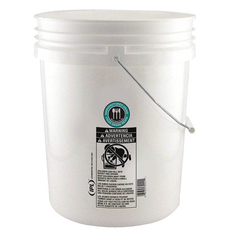 Bucket Leaktite 5 Gal HDPE White