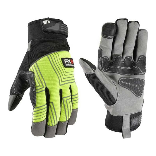 Gloves Wells Lamont Synthetic Leather Hi-Viz 7864L