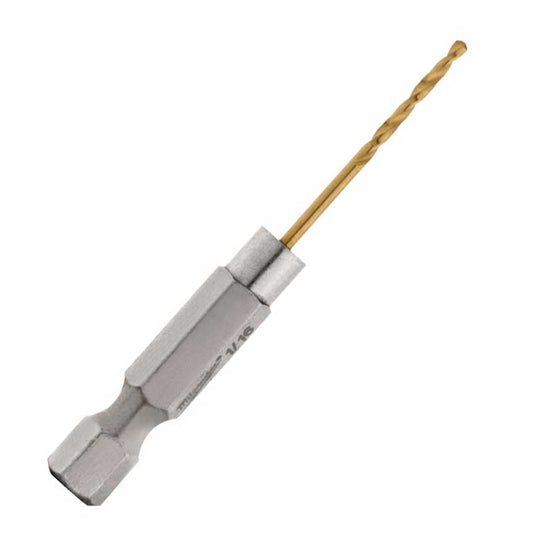 Milwaukee 48-89-4601 Impact Drill Bit, 1/16 in Dia, 2-1/4 in OAL, Twist Flute, 1/4 in Dia Shank, Hex Shank