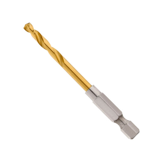 Milwaukee 48-89-4608 Impact Drill Bit, 11/64 in Dia, 2.91 in OAL, Twist Flute, 1/4 in Dia Shank, Hex Shank