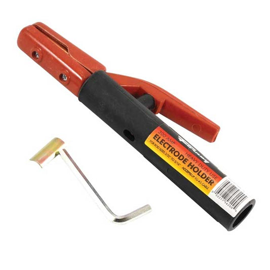 Portaelectrodos Forney de servicio mediano, 300 A, electrodo de 3/16 in, cable 2 AWG, 8 1/2"