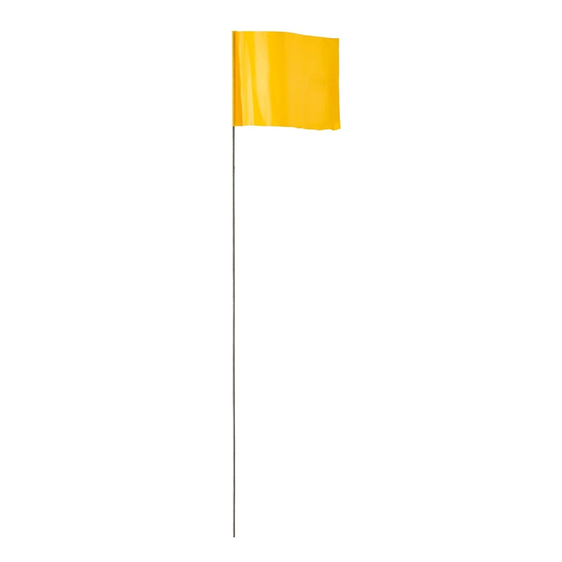 Empire 78004 Stake Flag, Yellow, 2-1/2 in W Flag, 3-1/2 in H Flag