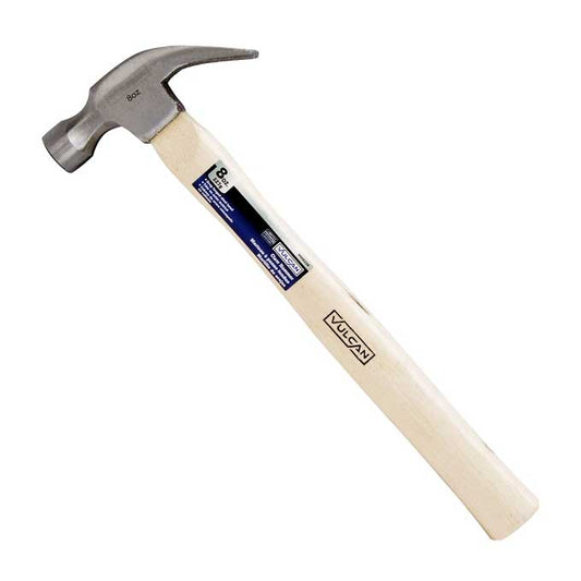 Martillo Vulcan de 8 oz con cabeza de garra curva y mango de madera