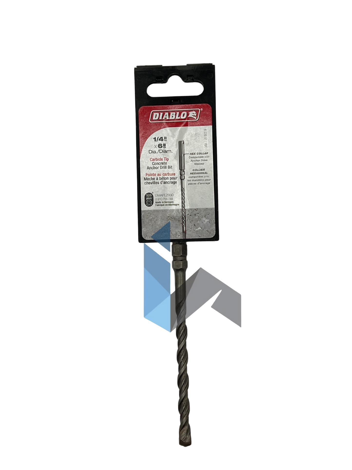 Broca para martillo Diablo 1/4" x 3 1/2" x 6"