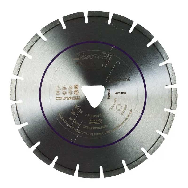Cuchilla Husqvarna Soff-Cut Purple con placa protectora de 6 1/2" FLX 6.5-1000