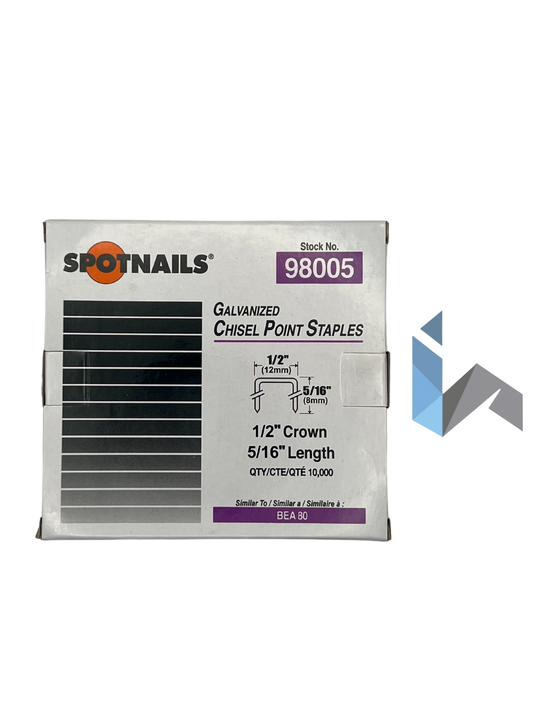 Grapas FW n.º 98005, corona de 1/2", 5/16" de largo