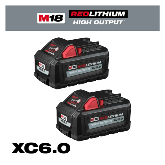 Batería Milwaukee M18 recargable, paquete de 2, 18 V, 5 Ah